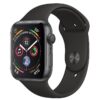Apple Watch 4 44mm (GPS) Viền Nhôm Xám - Dây Đen (MU6D2)